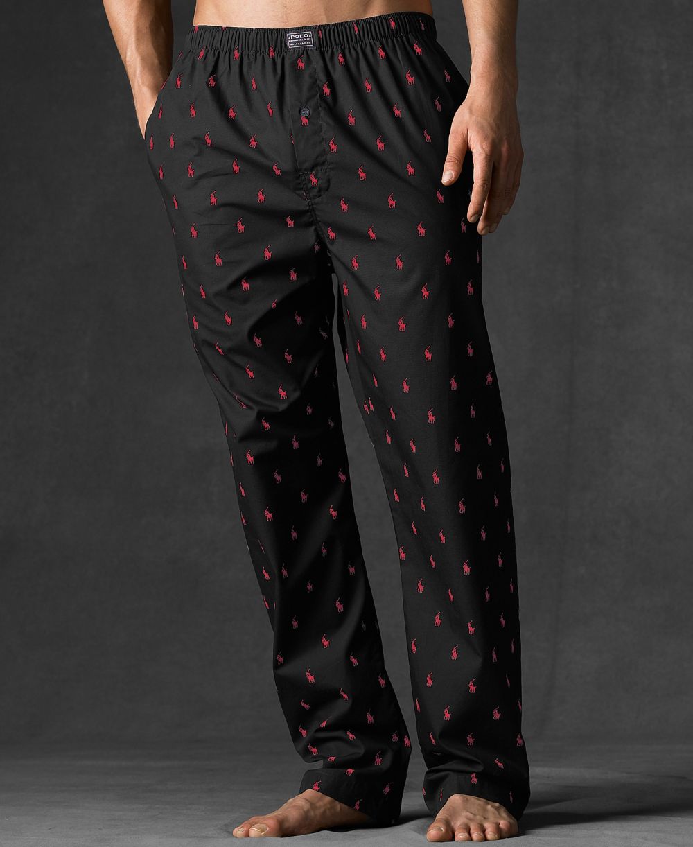 Men's Cotton Jersey Sleep Shirt & Polo Player Pajama Pants