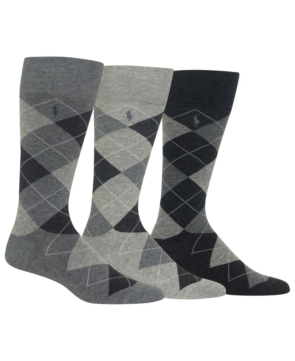 Men's 3-Pack Argyle Dress Socks
