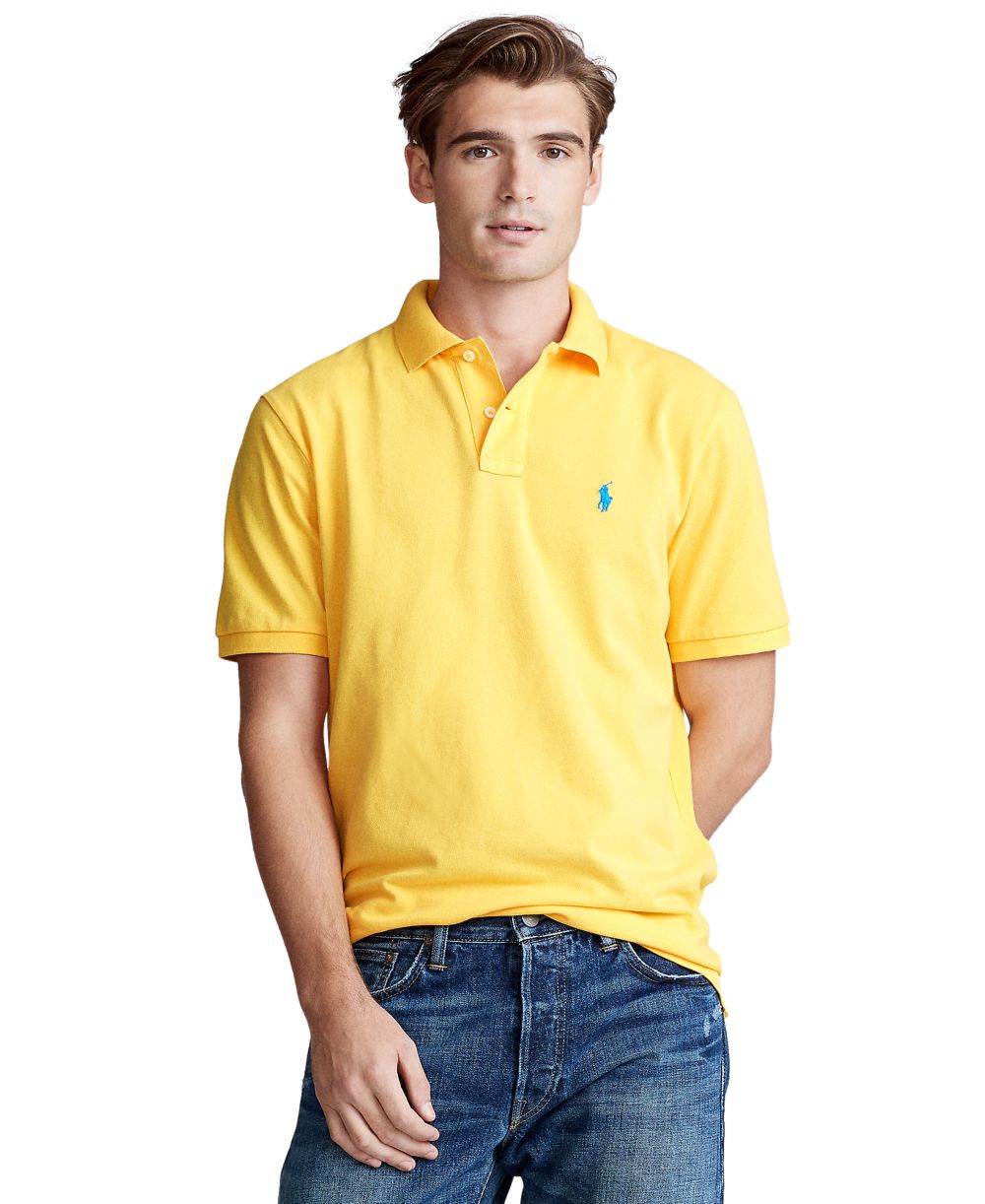 Men's Custom Slim-Fit Mesh Polo Shirt