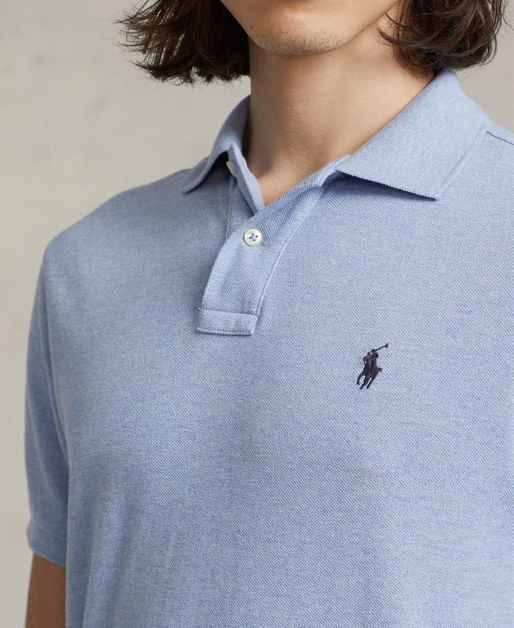 Men's Custom Slim-Fit Mesh Polo Shirt