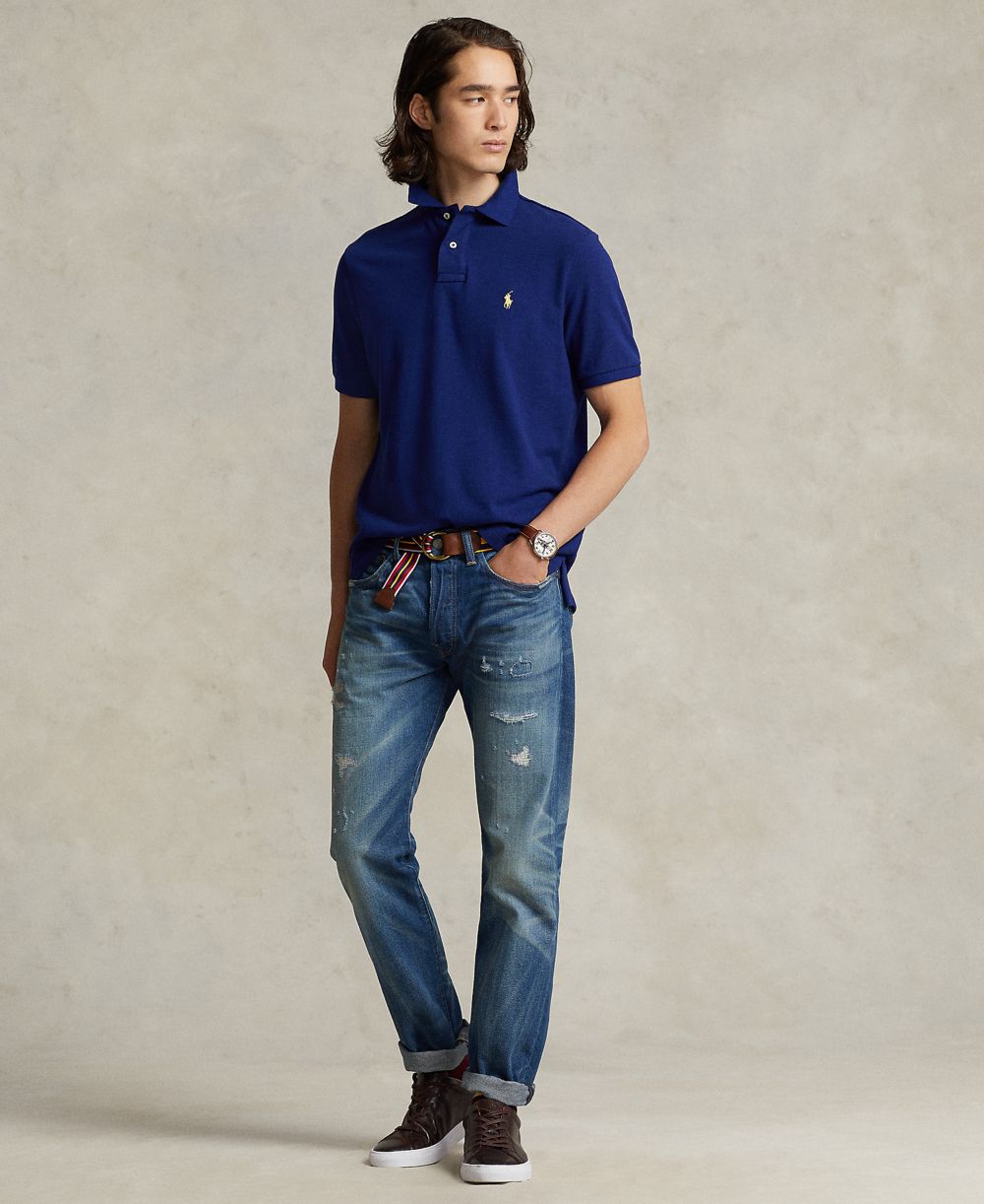 Men's Classic-Fit Mesh Polo Shirt