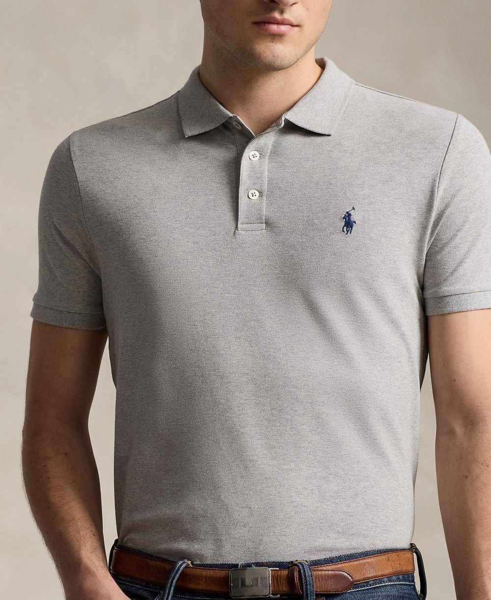 Men's Classic-Fit Stretch Mesh Polo Shirt