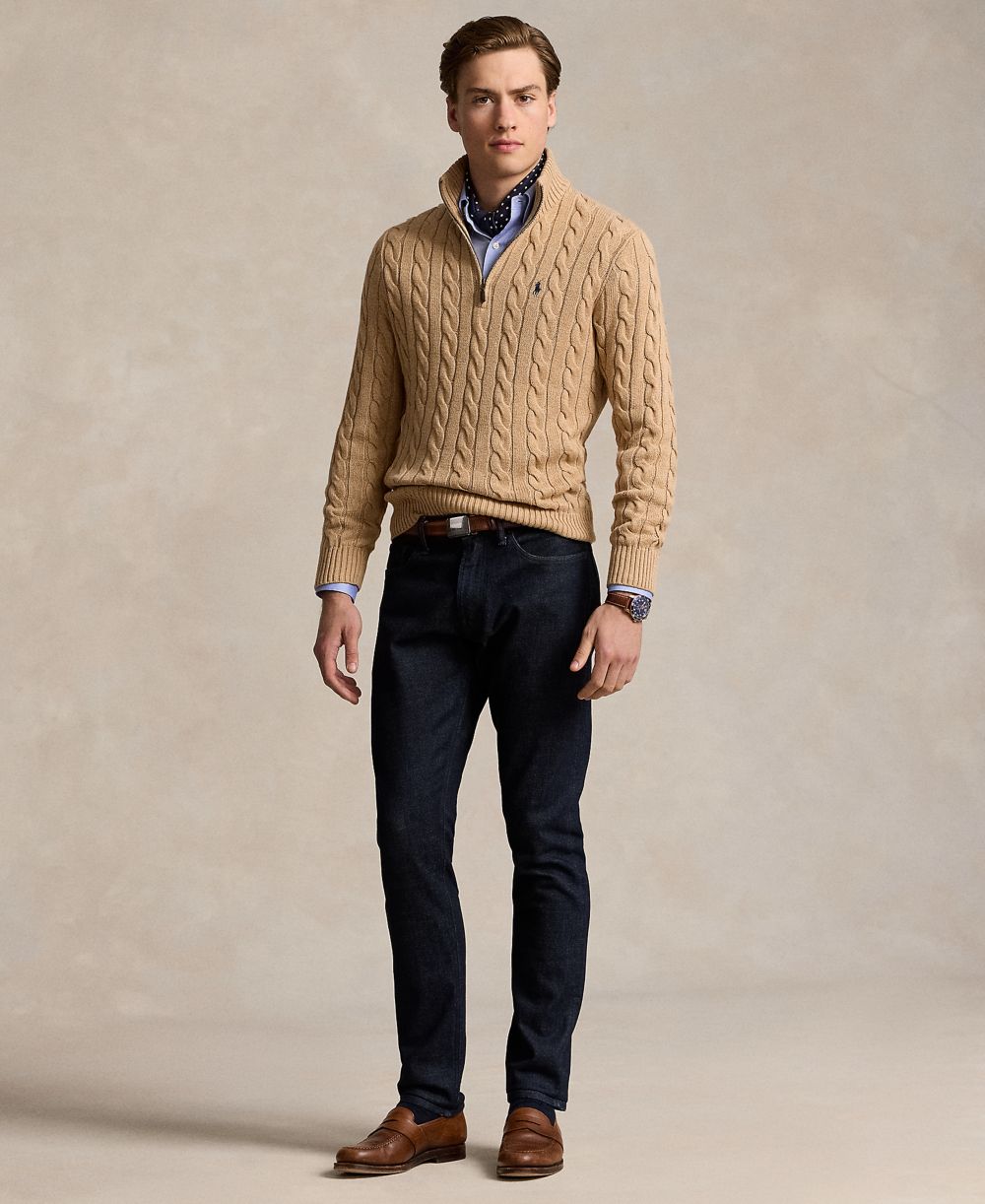Men's Cable-Knit Cotton Sweater