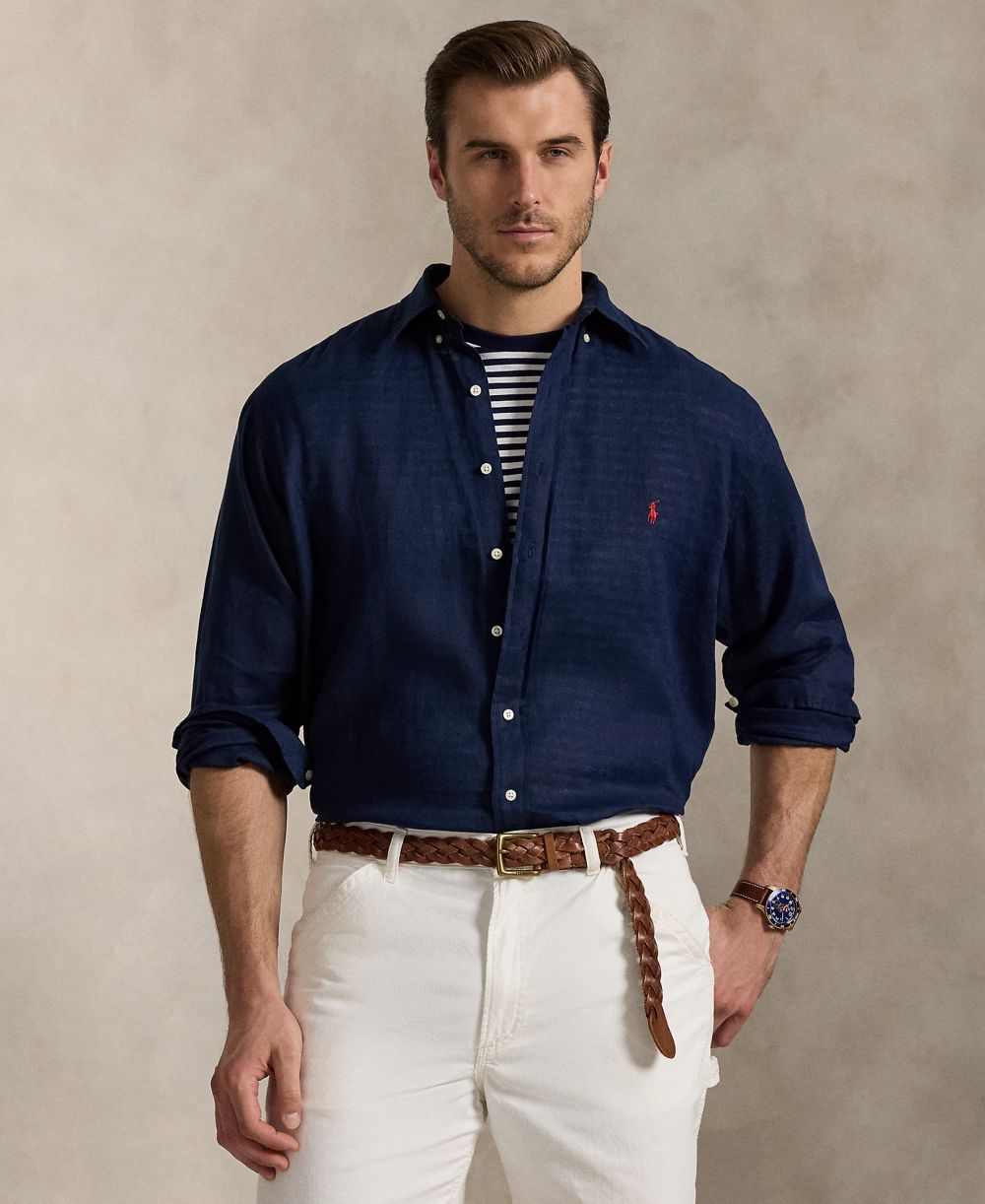 Men's Big & Tall Linen Shirt