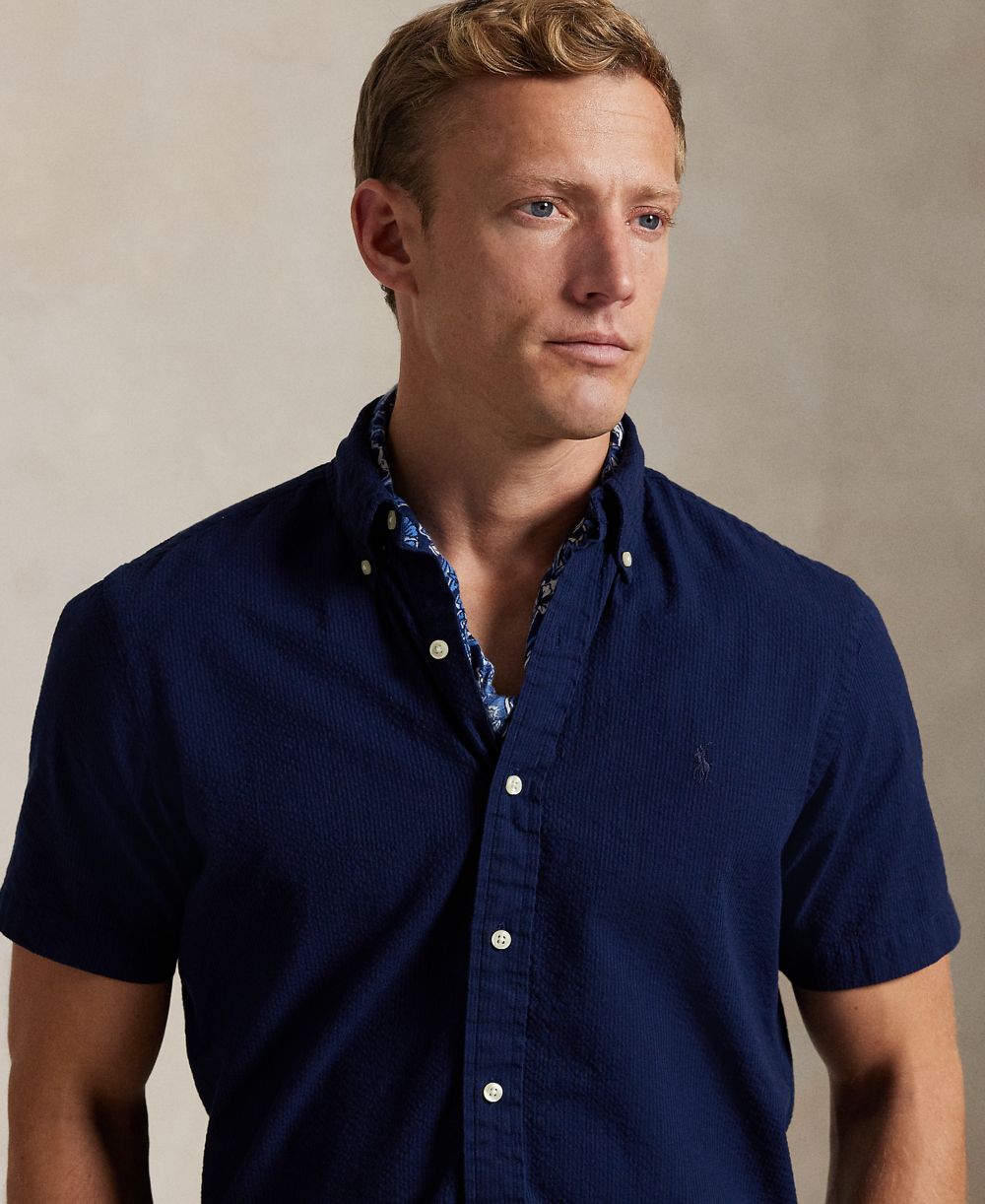 Men's RL Prepster Classic-Fit Seersucker Shirt