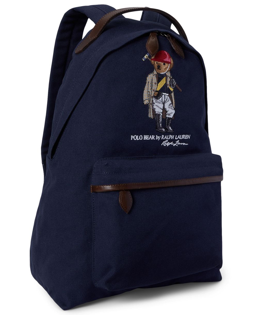 Men's Polo Bear Canvas Backpack