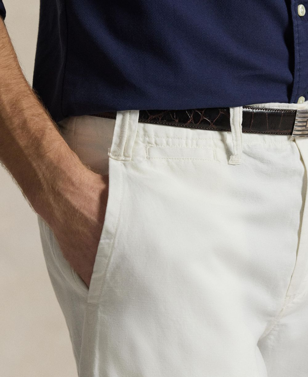 Men's 8.5" Straight-Fit Linen Cotton Chino Shorts