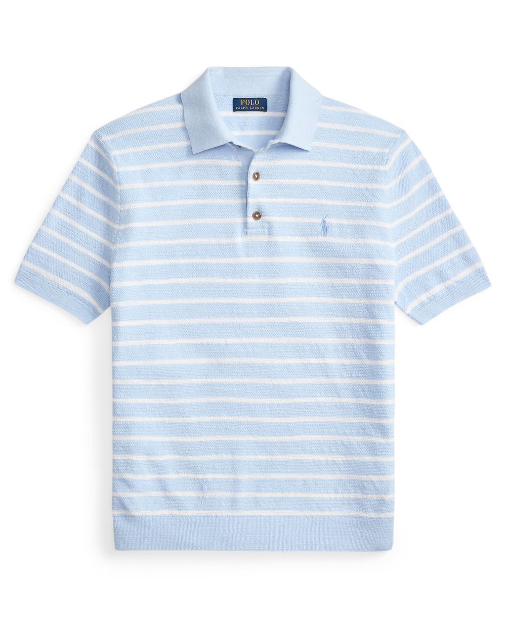 Men's Short-Sleeve Polo Collar Sweater