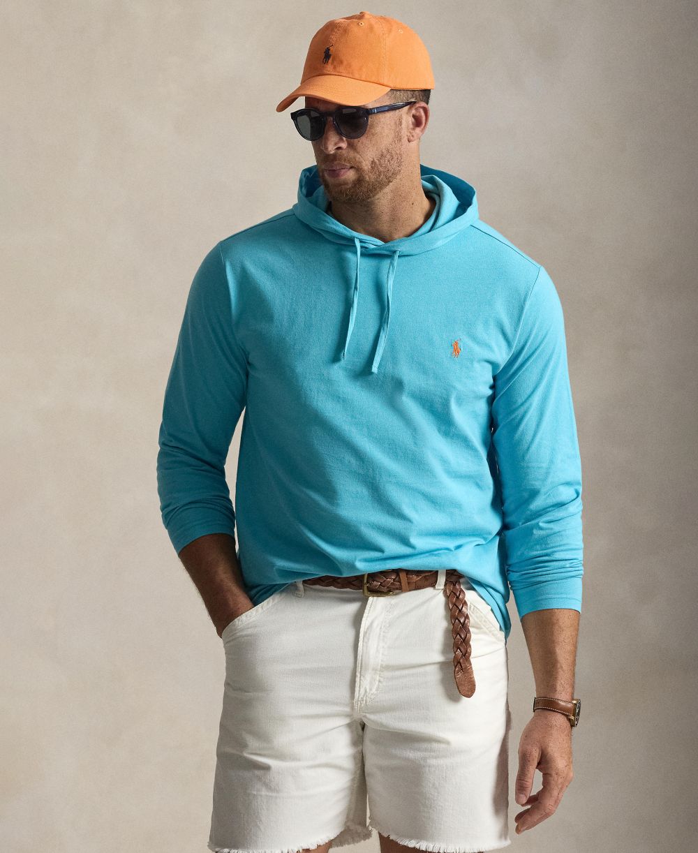 Men's Big & Tall Long-Sleeve Hooded T-Shirt