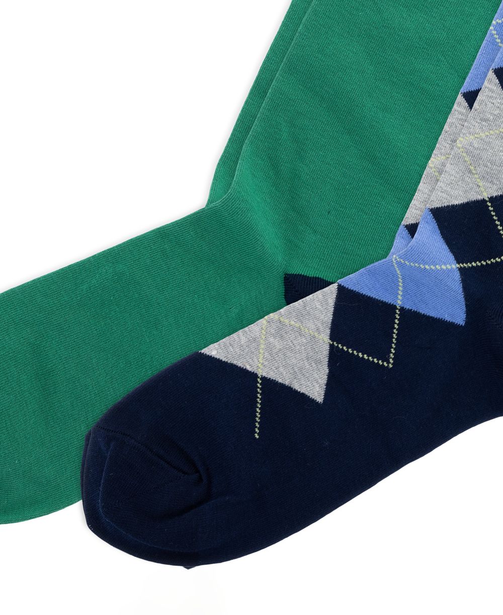 Men's Argyle Slack Socks, 2-Pack