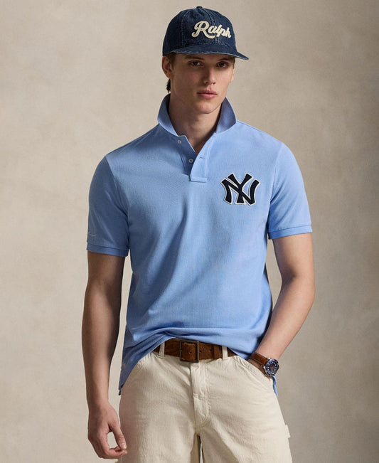 Men's Yankees Logo Mesh Polo Shirt