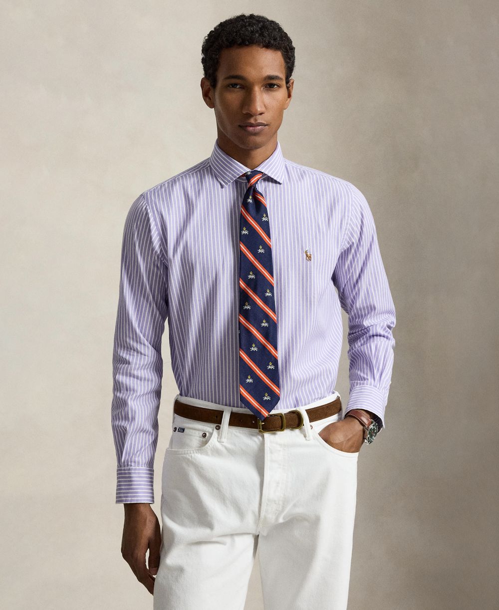 Men's Long-Sleeve Pinpoint Oxford Shirt