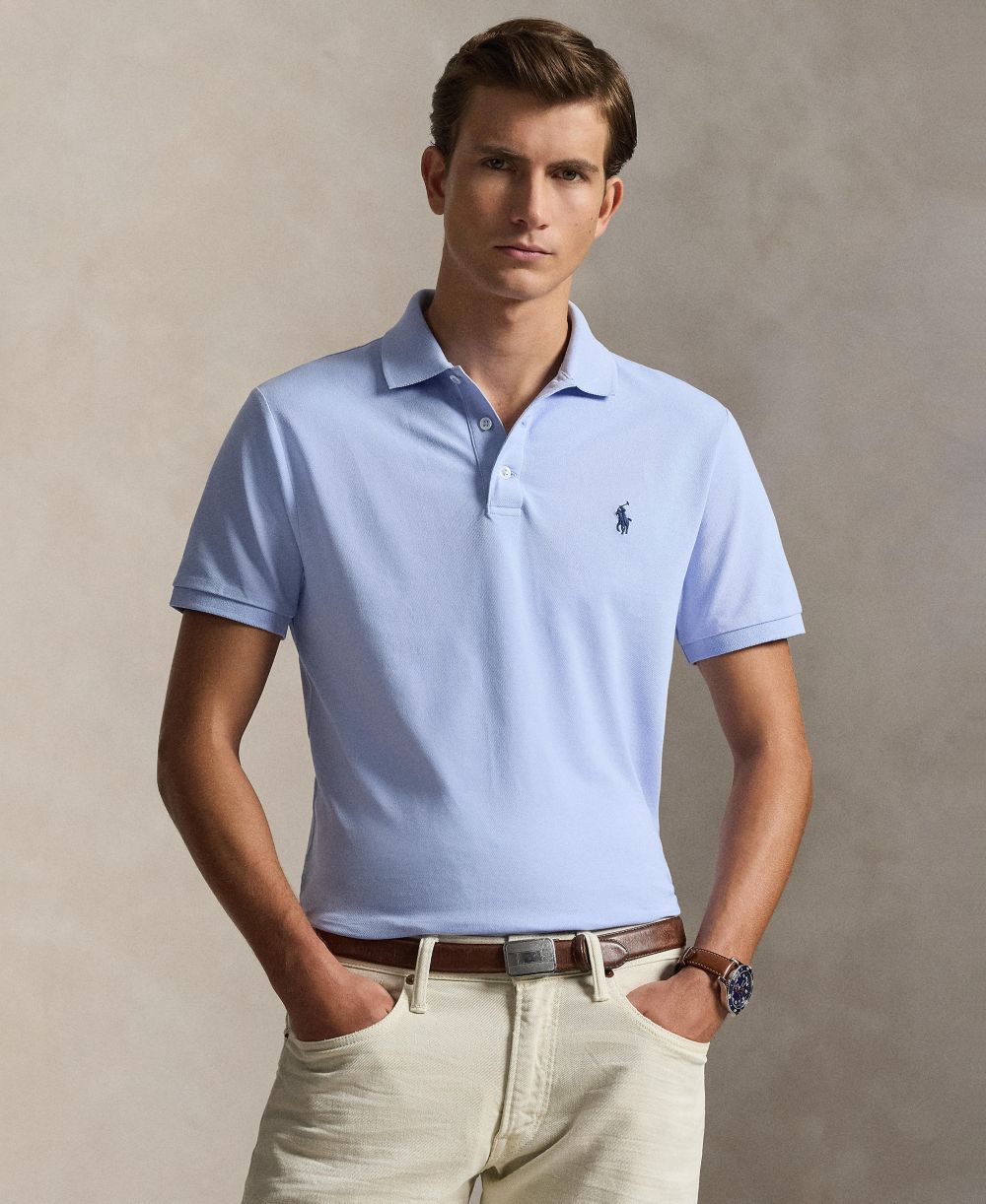 Men's Classic-Fit Stretch Mesh Polo Shirt