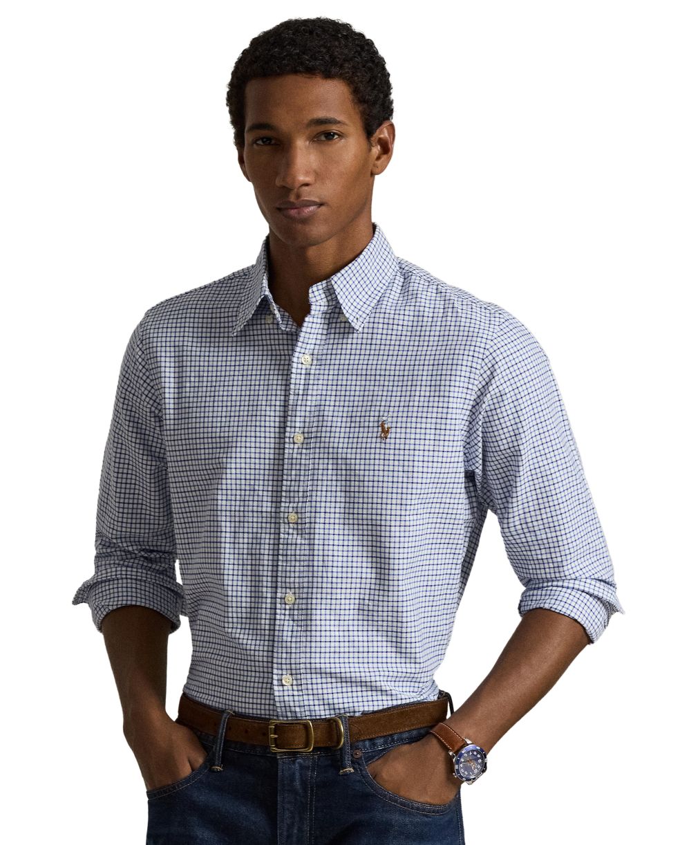 Men's Classic Fit Plaid Brushed Oxford Shirt
