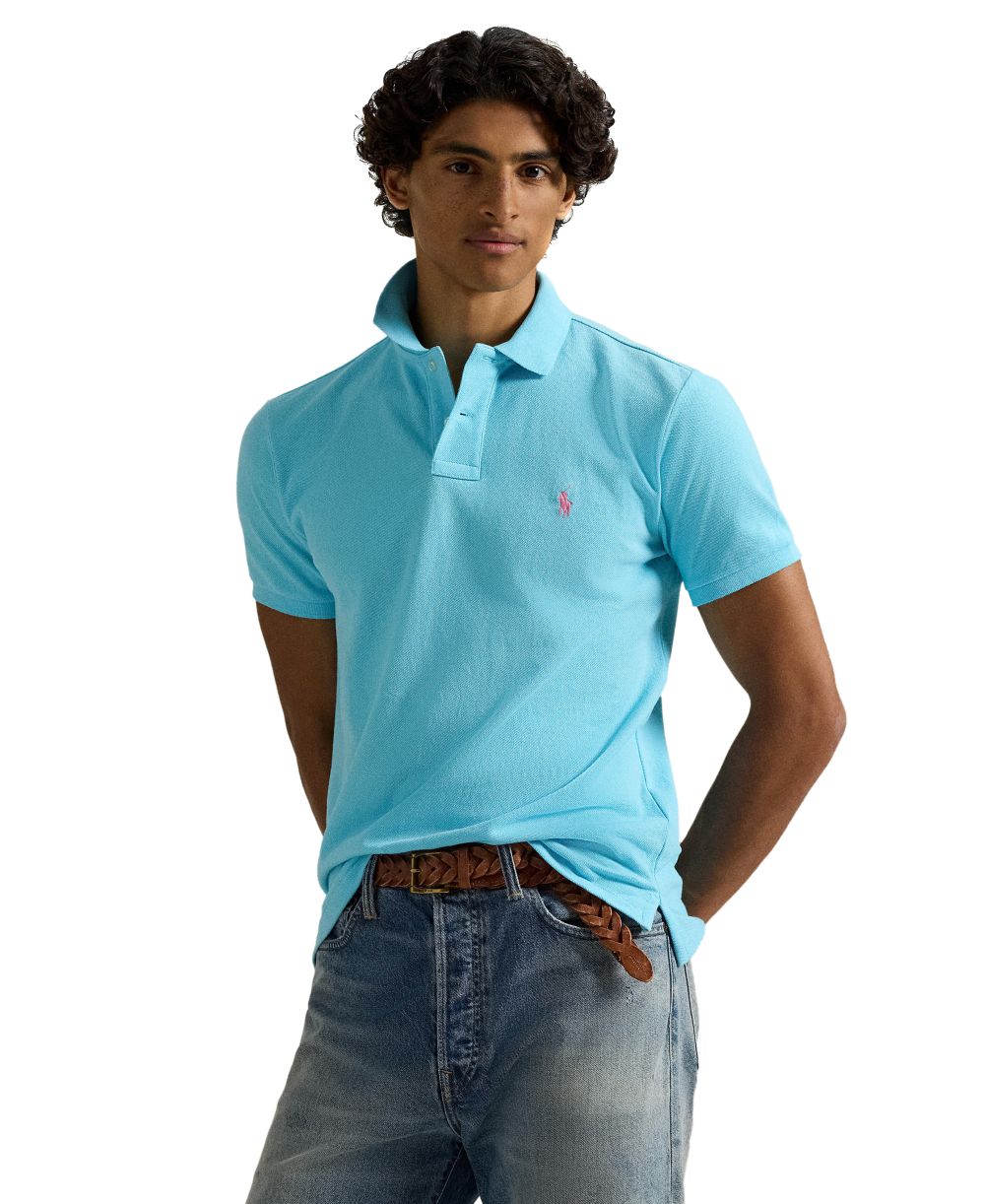 Men's Custom Slim-Fit Mesh Polo Shirt
